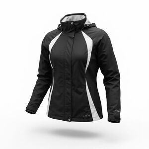 Eddie Bauer WeatherEdge Waterproof Hooded Jacket Women’s M Black White